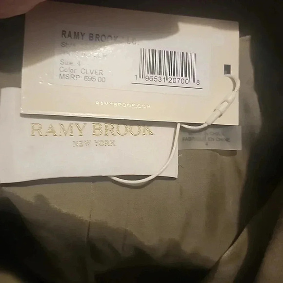 RAMY BROOK OVERSIZED OLIVE MAVE LACE UP SLEEVE BLAZER SIZE 4 - Picture 5 of 8